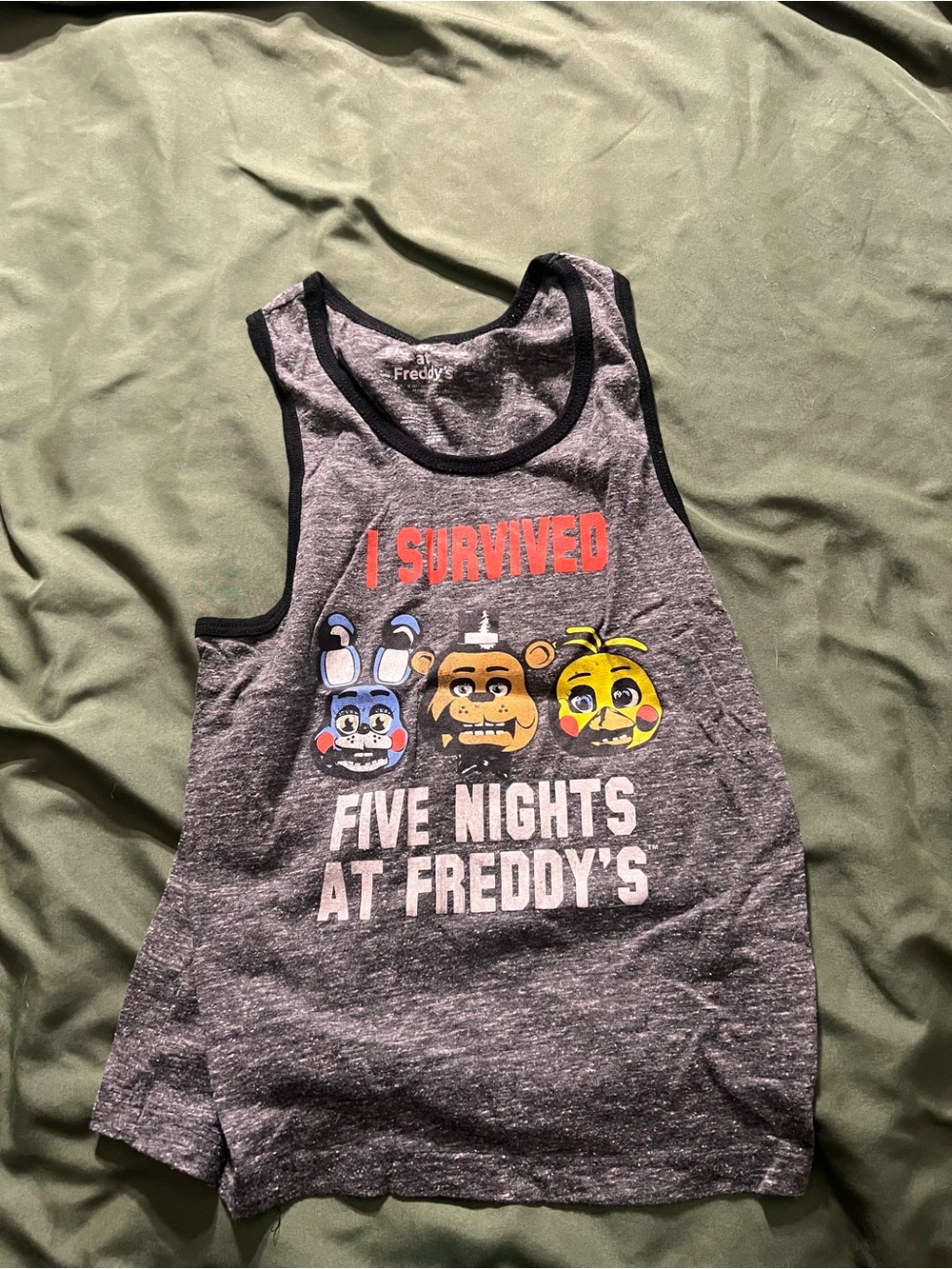 Five Nights at Freddy's Boys' Gray Graphic Tank Top
